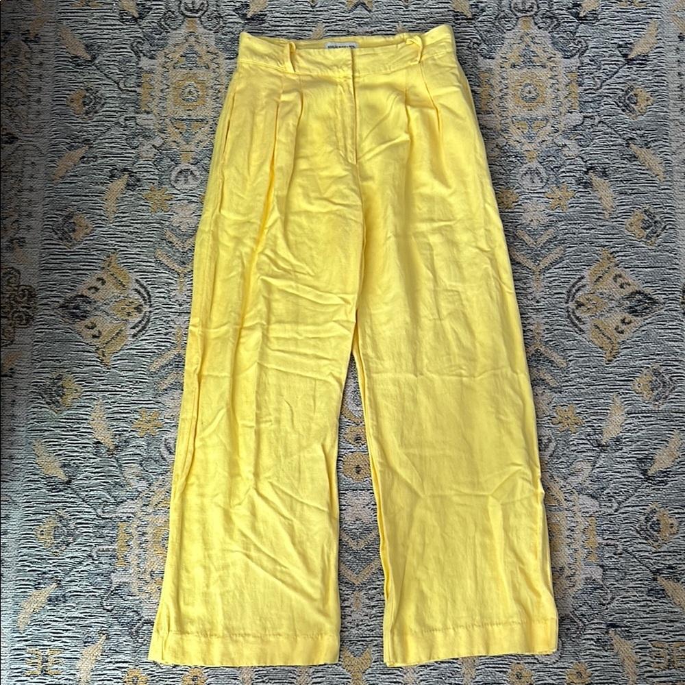 Ashley Park x RTR- Sz 8 Yellow Wide-Leg Pants